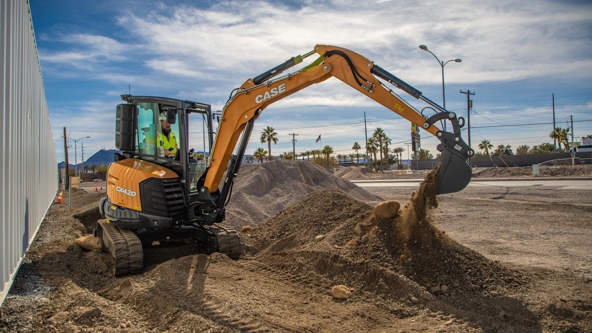 Construction site with heavy equipment